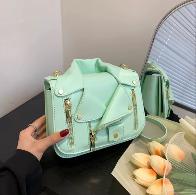 Jacket leather handbags